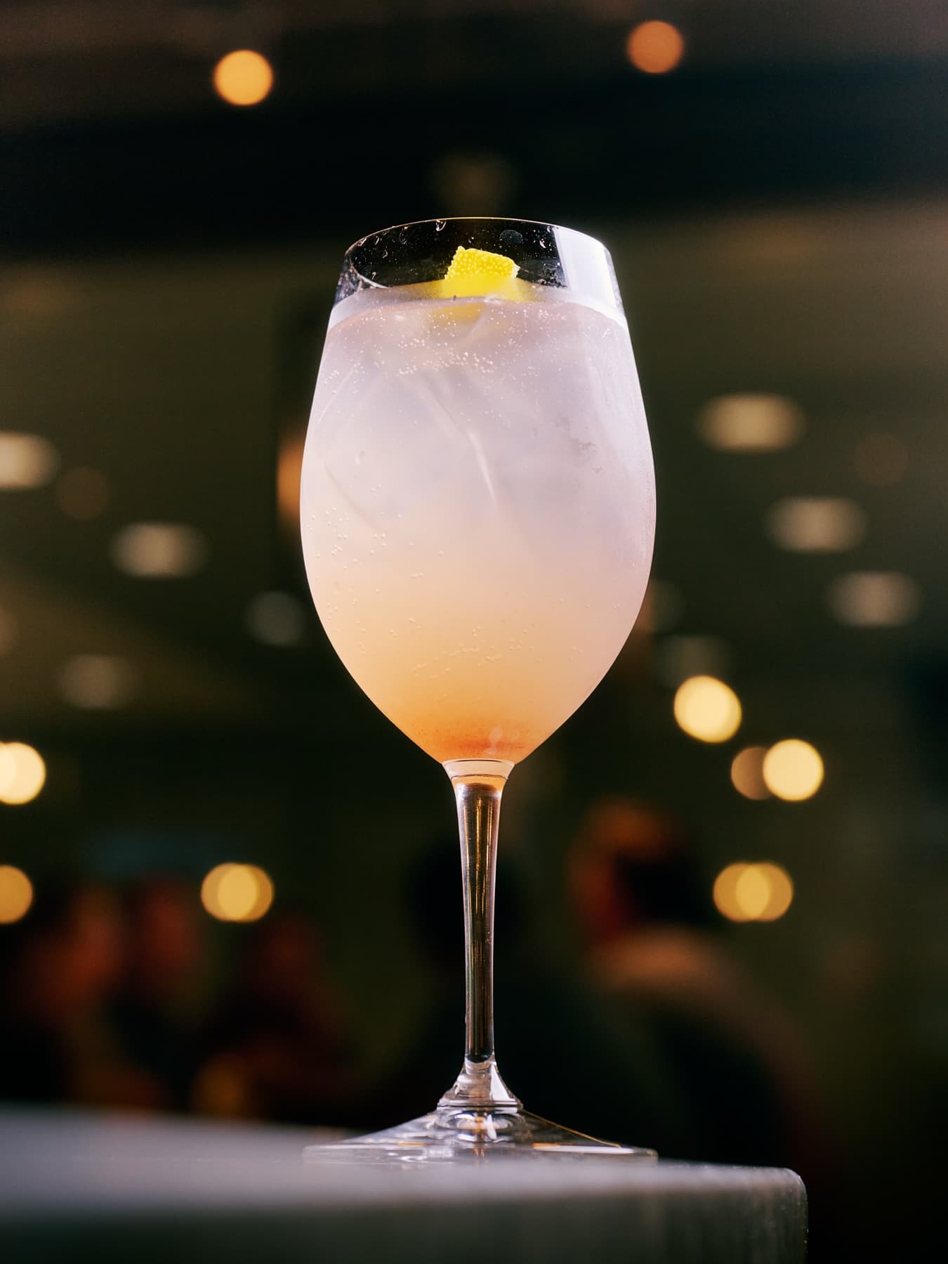 A cocktail from the bar at A Noble Grille